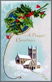 Illustration of vintage Christmas card
