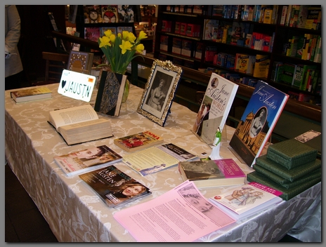 Image of Jane Austen display at event “An Evening with Jane” (2008)