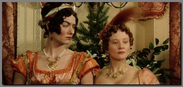 Image of Caroline Bingley and Louisa Hurst, Netherfield Ball, Pride & Prejudice, (1995)