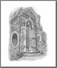 Image of the garden gate at Luckington Court in Wiltshire by Nan, Republic of Pemberley