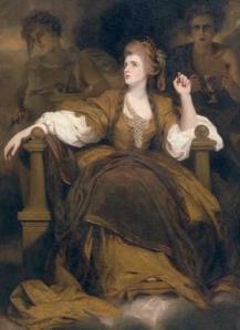 Image of the painting Mrs. Siddons as the Tragic Muse, by Joshua Reynolds, (1784)