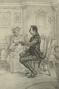 Illustration of Mr. Collins, by Isabel Bishop, Pride and Prejudice, Dutton (1976)