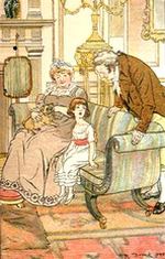Illustration by H.M. Brock, Mansfield Park Ch 2 (1898)