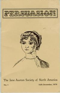 The cover of Persuasions No 1, the journal of JASNA, issued 16 December 1979