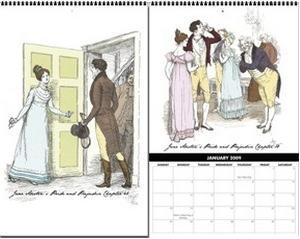 Elizabeth and Mr. Darcy 2009 Wall Calemdar from Love Pride and Prejudice Shoppe
