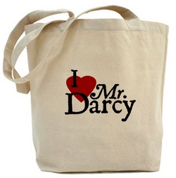 I heart Mr. Darcy tote bag from the Pemberley Shoppe
