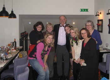 Virginia with the staff of the Jane Austen Centre (2008)