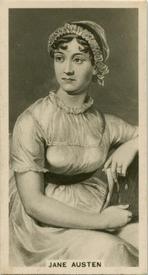 Jane Austen cigarette card, Carreras Tobacco (1929)