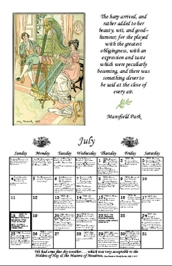 JASNA Wisconsin 2010 Jane Austen Calendar