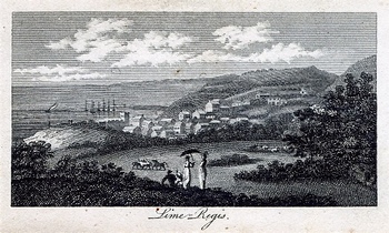 Lyme Regis from A Guide to all the Watering and Sea-Bathing Places etc (1803) by John Feltham