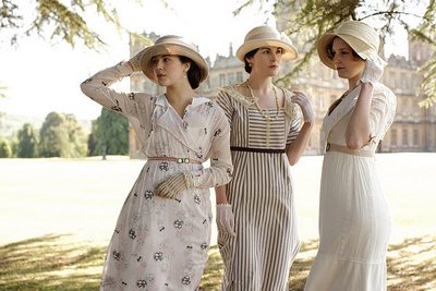 Images from Downton Abbey Season 1: Jessica Brown-Findlay as Sybil Crawley, Michelle Dockery as Mary Crawley and Laura Carmichael as Edith Crawley © Carnival Film & Television Limited 2010 for MASTERPIECE