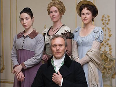 Image from Persuasion (2007): Sir Walter Elliot (Anthony Head) and his three daughters in Persuasion (2007)