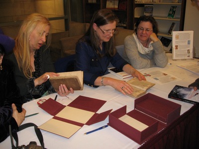 Austenalia panel viewing 1st American edition of Sense and Sensibility