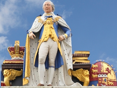 Statue of King George III in Weymouth, England