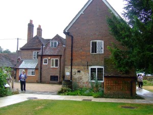Author Janet Mullany visiting Chawton Cottage, the home of Jane Austen (2011)