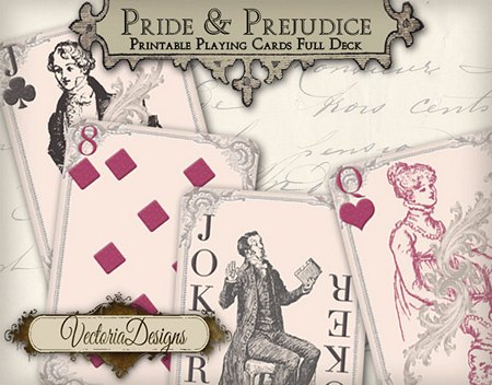Pride and Prejudice Playing Cards