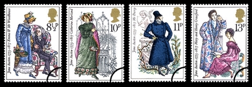 Jane Austen Bicentenary Stamps (1975)