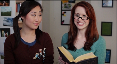 Image from The Lizzie Bennet Diaries: Charlotte and Lizzie © 2013 The Lizzie Bennet Diaries