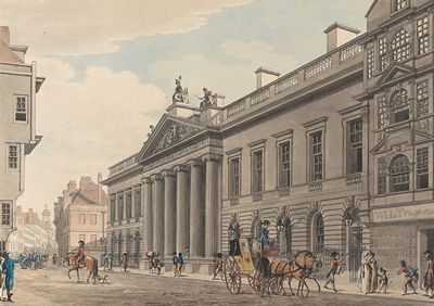 The East India Company, London, by Thomas Malton the Younger ca 1800 