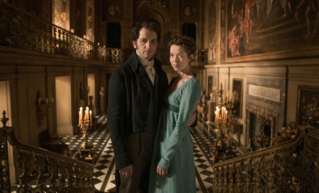 Matthew Rhys and Anna Maxwell Martin in Death Comes to Pemberley