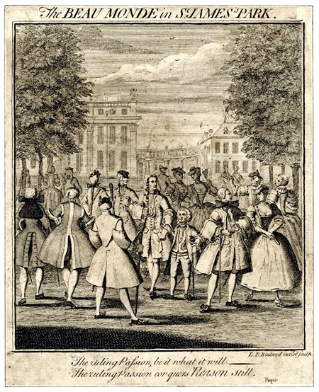 The Beau Monde in St James Park, by Louis Phillippe Boitard c 1749
