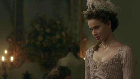 Elizabeth Poldark (Heida Reed) at the Warleggan ball. Image (c) 2015 Mammoth Screen, Ltd. for Masterpiece PBS