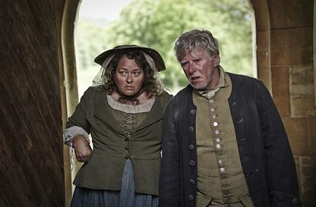 Beatie Edney as Prudie and Philip Davis as Jud in Poldark (2015)