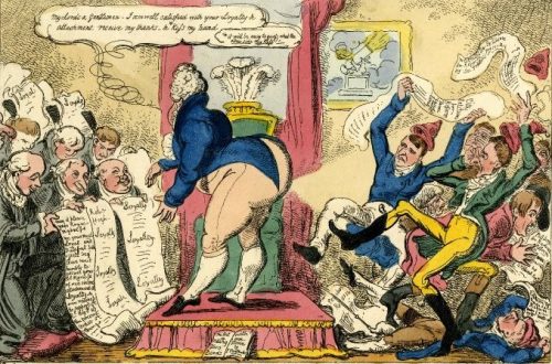 George Cruikshank Loyal address's & radical petetions, or the R-ts most gracious answer to both sides of the question at once (1819