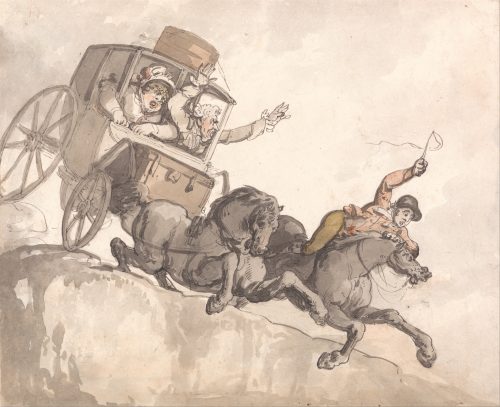 Illustration by Thomas Rowlandson’s ‘he Runaway Coach (c. 1791)