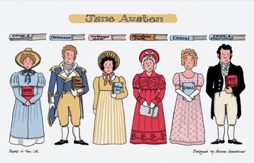 Alison Gardiner Jane Austen Tea Towel