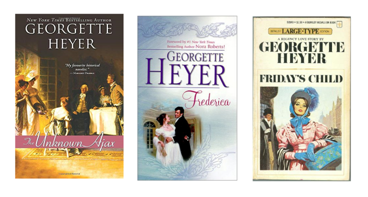 Three favorite Georgette Heyer novels banner